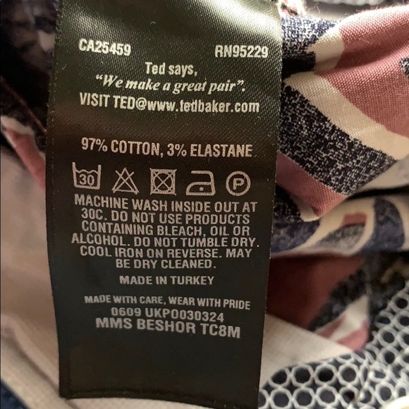 TED BAKER Beshor Slim Light Grey Shorts 32R - Picture 10 of 10